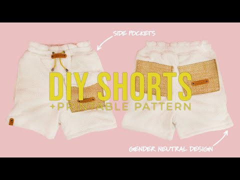 DIY Shorts (Gender Neutral Design + PDF Pattern) + (EASY SEWING PROJECT)(STEP BY STEP INSTRUCTIONS)