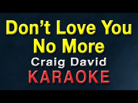 Don’t Love You No More – Craig David | KARAOKE | Acoustic Version | Lower Higher Female