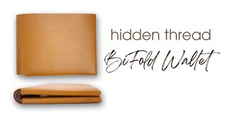 Free PDF . Hidden Thread leather BiFold Wallet craft