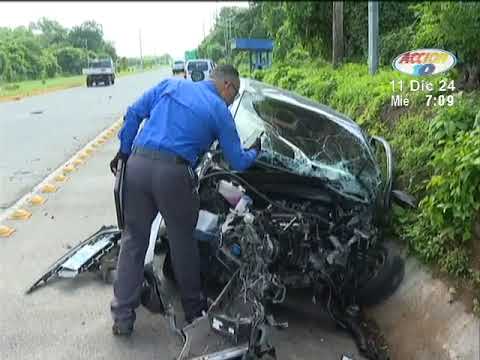 Madre e hijos terminan lesionados en un accidente de tránsito en Villa Sol, Managua