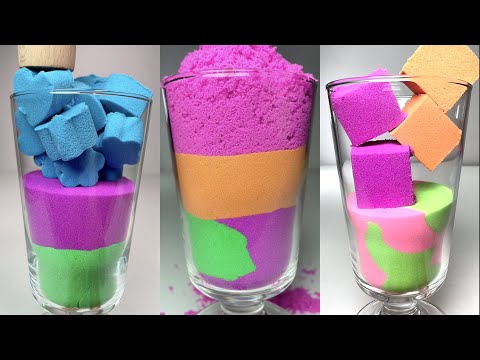 Very Satisfying and Relaxing, Kinetic Sand ASMR, Drop and squish