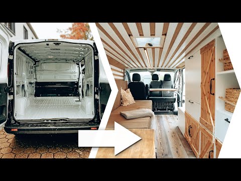 CAMPER CONVERSION in 12min 🚐🛠️| (ENG SUBS) | 35 Days Build Time lapse  | Opel Vivaro/Traffic Van
