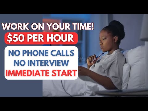 $50 Hourly Non Phone Job-No Interview Start ASAP-Work From Home Jobs 2025