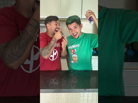 PINTEI MEU CABELO DE VERDE! #cabelocolorido #cabelomaluco #shortsviral