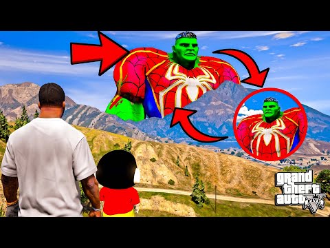 GTA V: Shinchan Franklin ESCAPE from SERBIAN DANCING LADY Spider Hulk! GTA 5 in Telugu part-12