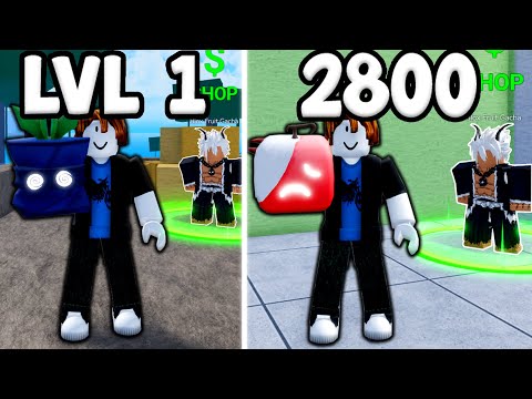 Noob To Max Using ONLY Gacha Fruits | Roblox Blox Fruits