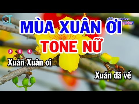 Karaoke Mùa Xuân Ơi Tone Nữ Gm || Nhạc Xuân Beat Mới 2025 || Karaoke Đồng Sen