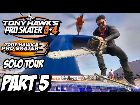 "THPS3 SOLO TOUR WITH BAM MARGERA" TONY HAWK'S PRO SKATER 3 + 4 Playthrough Gameplay Part 5 (PC)
