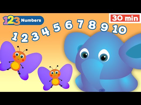 Learn Numbers w Funny Animals for Toddlers | Count 1 -10 | Numbers around the Globe | Fun Counting