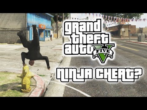 GTA 5 - CRAZY NINJA CHEAT STUNTS? - (GTA V - Funny Moments #7) - *NO SPOILERS* - Moon Gravity