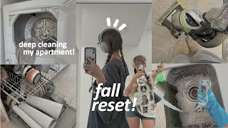FALL RESET!! 🪣🛒 deep cleaning my apartment!