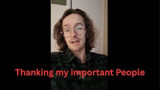 Thanking my important people