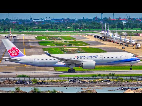1 HOUR PLANE SPOTTING at BANGKOK Suvarnabhumi | 4K | Close Up LANDINGS & TAKEOFFS at BKK Airport!