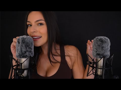 ASMR Breathy Inaudible Whispers | High Sensitivity, Fluffy Scratches, Mouth Sounds