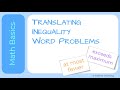 Translating Word Problems into Inequalities