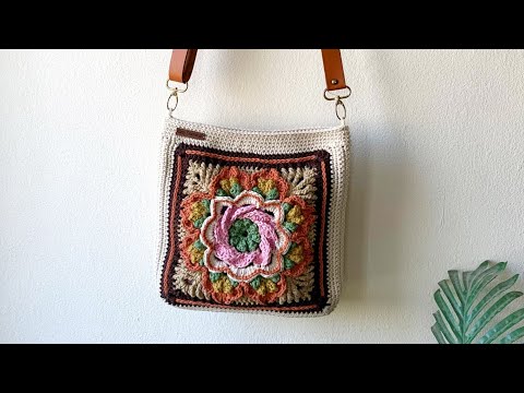 شنطة كروشيه من مربعين كروشيه سهلة وبسيطة #bags_crochet  #crochet  tote bag Crochet