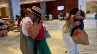 Coralita, Tahimi y Maka, así  fue el reencuentro con la familia de Cuba en Punta Cana.