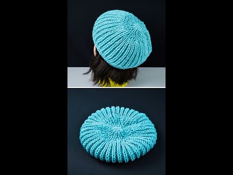 Easiest knitted beret hat! Step by step tutorial! Miarti🧶