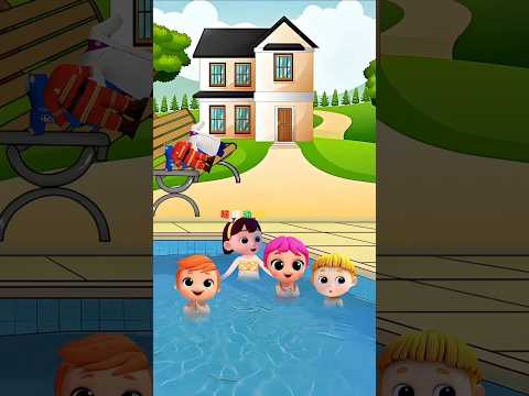 বাচ্চারা সুইমিং পুলে গোসল করলো 😱#cartoon #gadgets