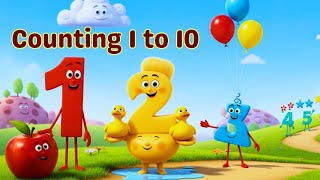 🔢 Learn to Count from 1 to 10 with Fun Objects and Animals | Educational Counting Video for Kids
