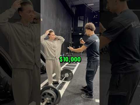 Man vs little girl.. who’s stronger for $10,000💪🏽⁉️ #gymcrush