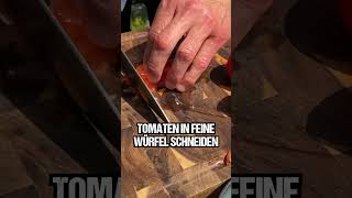 VERBRANNTER LAUCH MIT TOMATENDIP