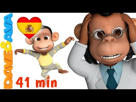 🐒 Сanciones Infantiles | Cinco Monitos  – Colección | Canciones Infantiles en Español de Dave y Ava