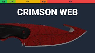 Gut Knife Crimson Web Wear Preview