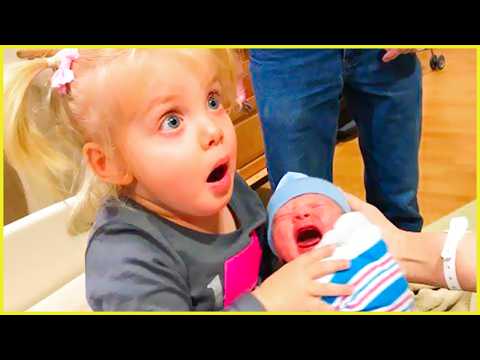 Cutest Baby Meets Newborn For The First Time || Peachy Vines