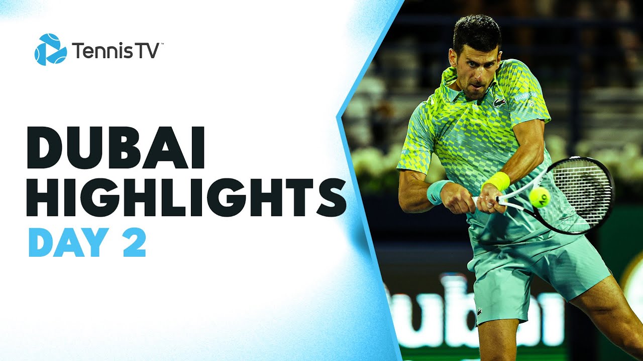 Djokovic & Machac Thriller, Medvedev & Auger-Aliassime Feature | Duba 2023 Highlights Day 2