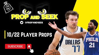NBA PLAYER PROP PICKS FOR 10/22