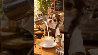 ☕🐾 POV: You just found the cutest barista in town! 😂❤️