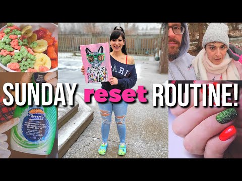 SUNDAY RESET | Weight Loss Meal Prep | Deep Clean & Organize, Self Care, Manicure