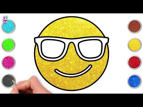 ✏️How to Draw a Cool Emoji 😎 | Emoji Drawing Step-by-Step | Easy for Kids! Chiki Art Hindi