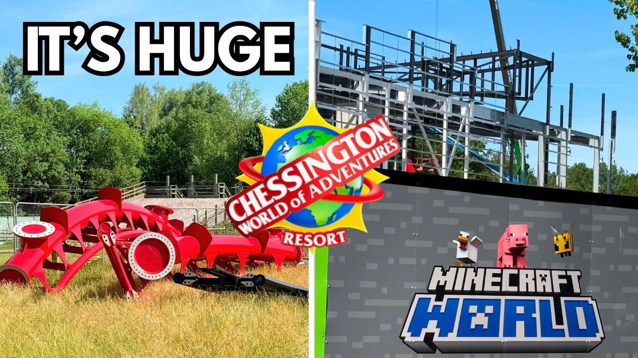 LE NOUVEAU grand huit Minecraft de Chessington est ÉNORME ! - Mise à jour du chantier