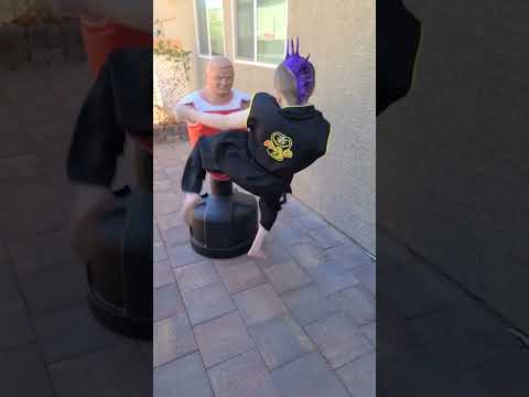 Hawk's Spinning Roundhouse ? #martialarts #cobrakai #shorts