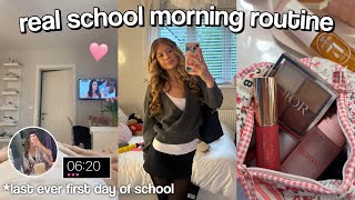 REAL SCHOOL MORNING ROUTINE *last ever first day back*