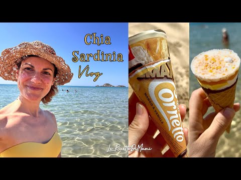IL MIO PRIMO GIORNO DI MARE A CHIA,Porto Campana,Sardegna-Summer Vlog+Assaggio nuovo gelato Cornetto