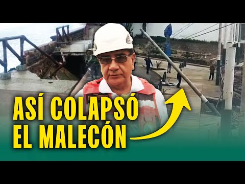¿Por qué se cayó el poste y colapsó el malecón de La Herradura?
