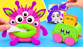 🤩 We Made SO MANY Cool DIY Crafts! ✂️ Paper, Squishies & More