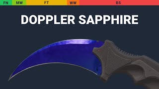 Karambit Doppler Sapphire Wear Preview video