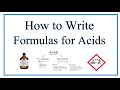 Acid Formulas and Properties