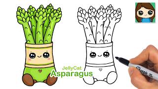 How to Draw Asparagus | Cute Vegetable Art