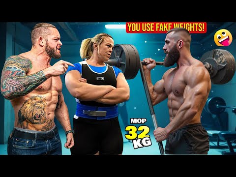 ELITE Powerlifter ANATOLY Use 32kg Mop| Pretended to be a CLEANER in a GYM #4