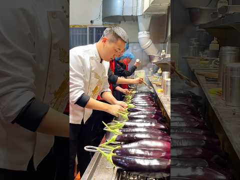 They Roast Brinjal On Fire To Make Dish #shortsvideo