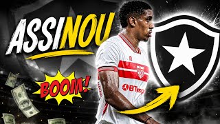 🚨SAIU AGORA! POR ESSA NINGUÉM ESPERAVA! BAITA REFORÇO NO BOTAFOGO! NOTÍCIA DO BOTAFOGO HOJE 