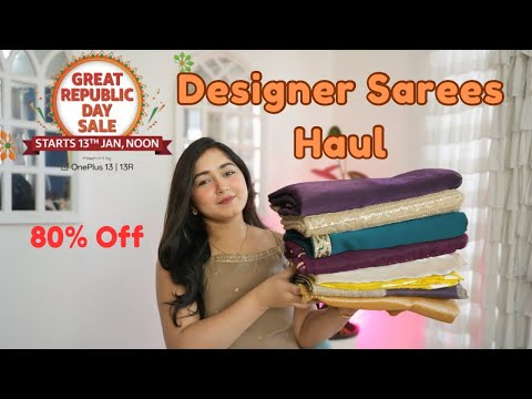 80% Off Amazon Wedding wear Designer Saree Haul Under Rs:1299 Only #amazon #saree