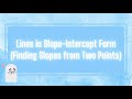 Finding Slopes from Two Points in Slope-Intercept Form