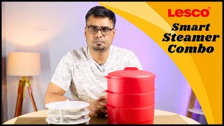 Lesco Smart Steamer Combo | Steam It Easily | Food Grade Plastic | Recipes for Steamer | #fypシ゚