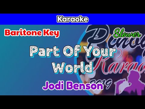 Part of Your World by Jodi Benson (Karaoke : Baritone Key : Slower)